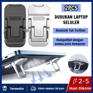 2Pcs Bracket Stand Holder Laptop Pembuang Panas Universal Penyangga Notebook Adjustable Foldable Anti Panas