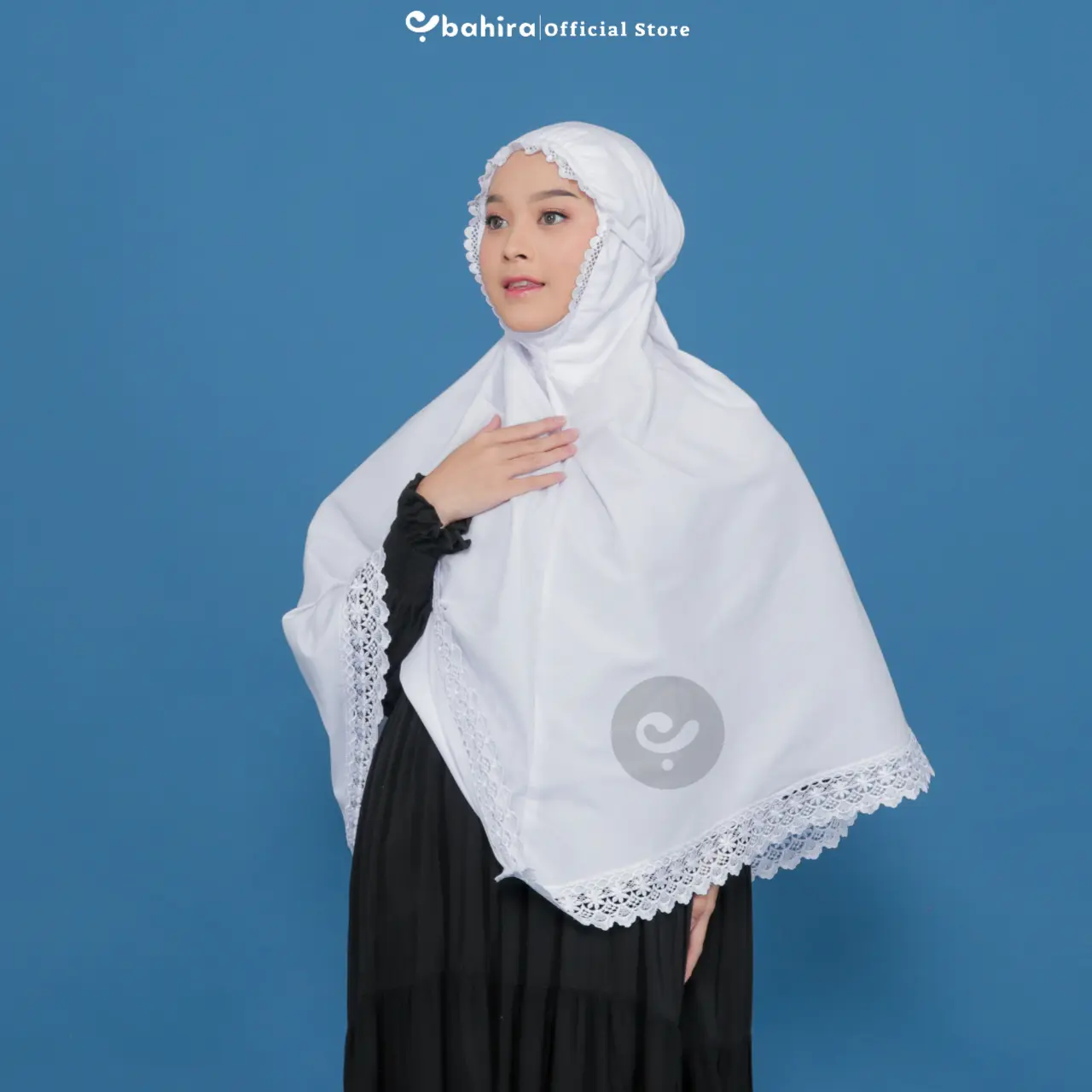 BAHIRA - Bergo Hijab Instan Jilbab Umroh Dan Haji Katun Premium Renda