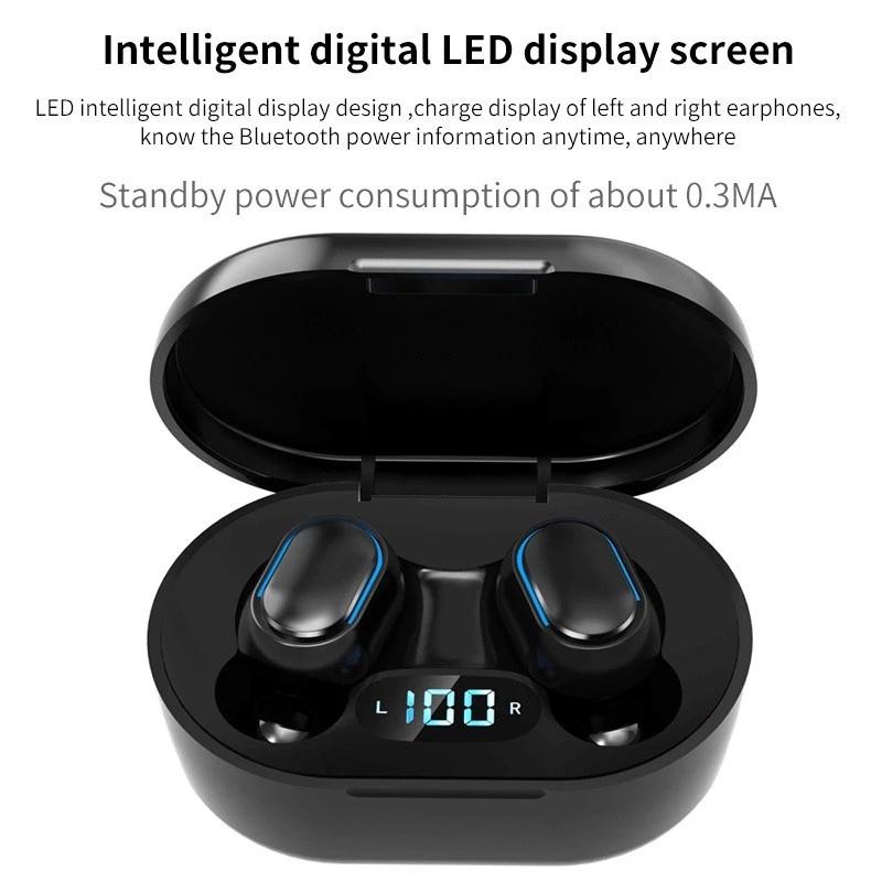 Product Introduction of Tai nghe Bluetooth E7S, tai nghe TWS LED không dây, Bluetooth , giảm tiếng ồn, tai nghe Hadphone, tai nghe âm thanh HIFI 9D, tai nghe nhét tai thể thao với MICPHONE 4