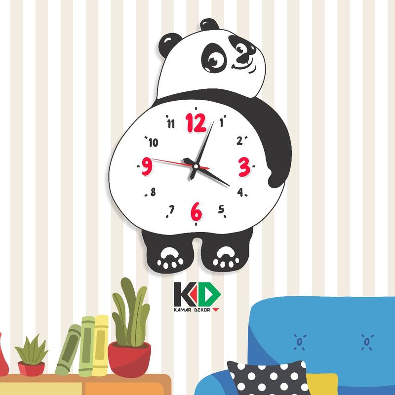 Product Introduction of Jam Dinding Aesthetic Gambar Kelinci Hiasan Pajangan Dekorasi Kamar Anak Jam SNI Motif Batik 27