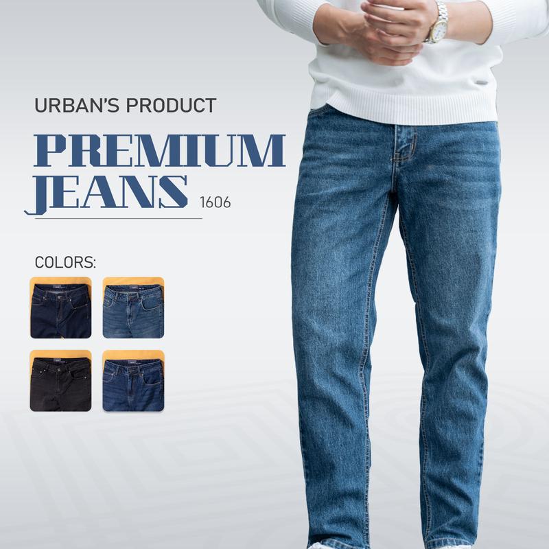  Quần bò jean nam Menswear Pants Có Túi cao cấp URBAN co giãn dáng slim vải denim cao cấp bền màu không nhăn Menwear NO1606 bigsize ống suông đứng jean 