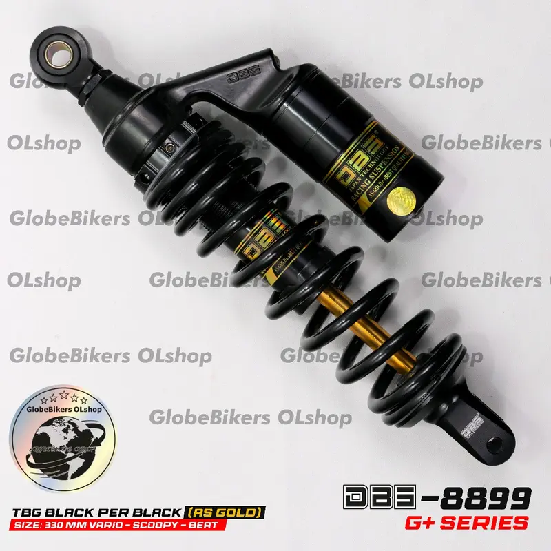 Shock DBS GPLUS-8899 Matic Mio Beat Scoopy Vario FI Vario 125/150 Xeon Genio Stylo Fazzio Mio J Mio M3 Soul GT Skok Belakang Harga Grosir Termurah - Gold, Motorcycle 4