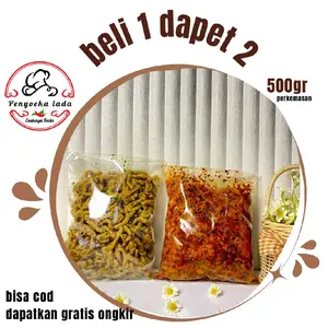 Usus Crispy Beli 1 Dapat 2 (500gr + 500gr) Keripik Cemilan Snack Food Pedas