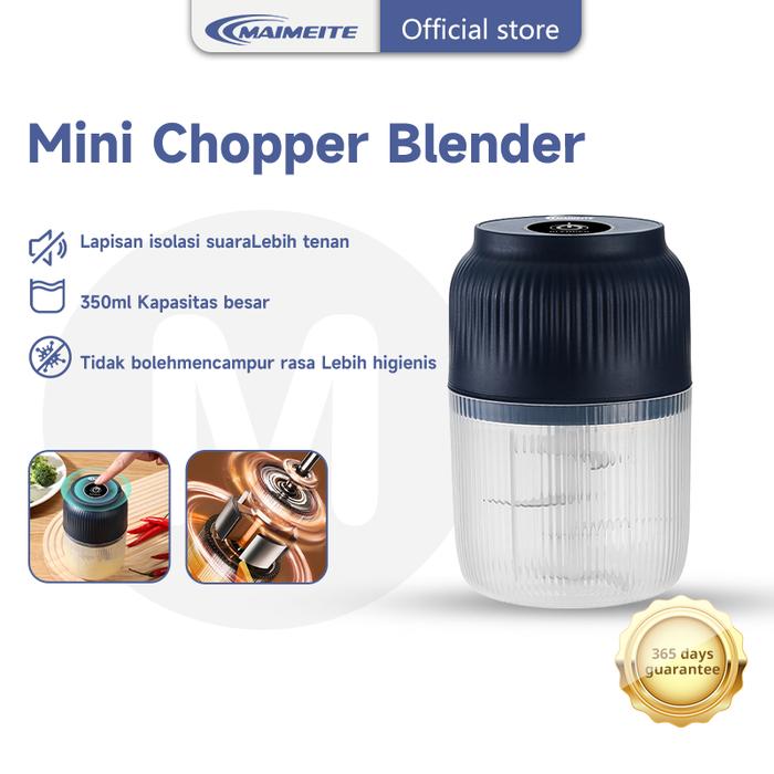 Gambar MAIMEITE 350ml Chopper 4 Pisau Food Grade Blender Multifungsi Pengocok Telur Penggiling Bawang Baterai Blade Line dari toko-maimeite Kota Administrasi Jakarta Utara Tokopedia