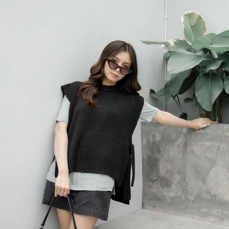 Rompi Rajut Andin Vest Tali Andin Ootd Hijab 0