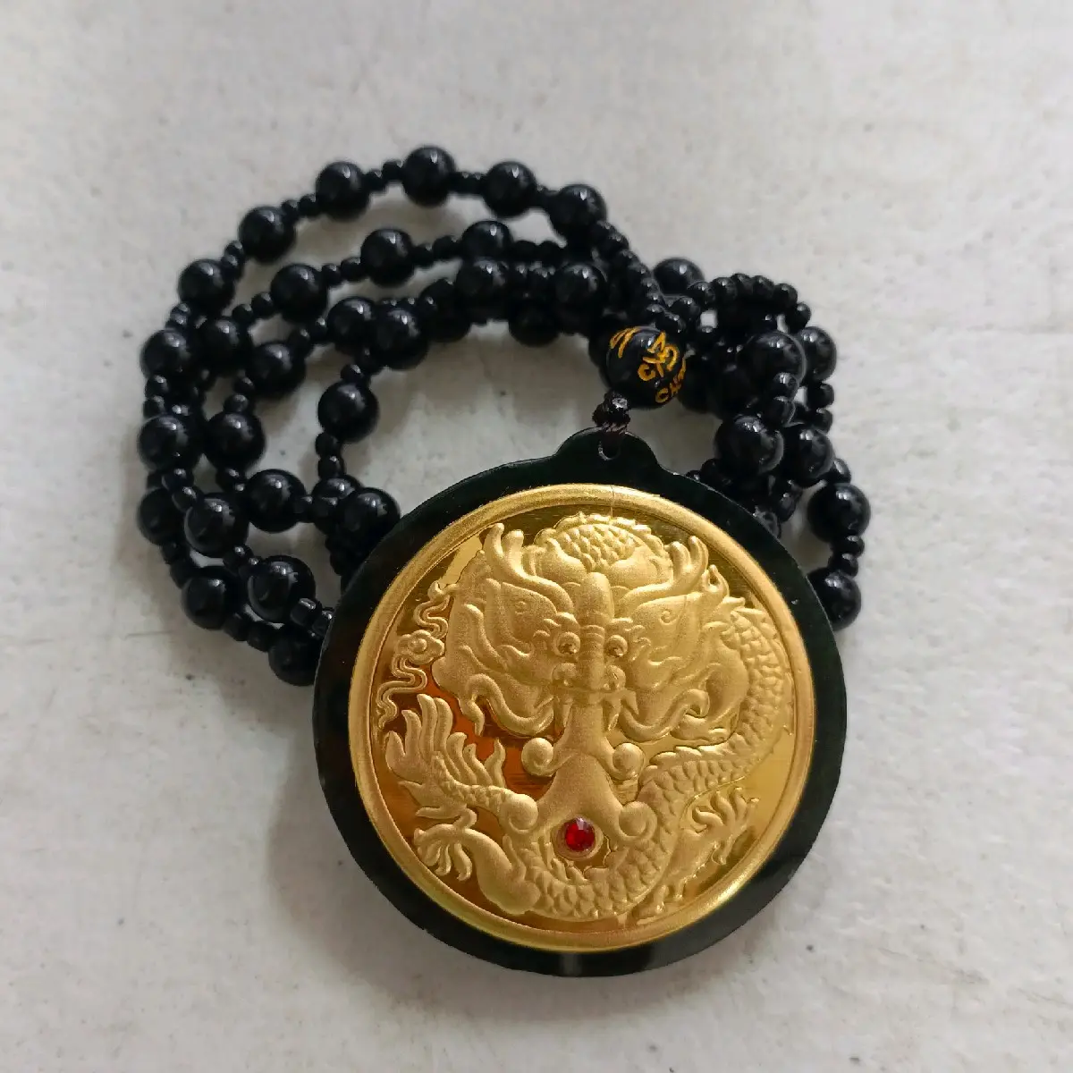 Dragon Jade Charm Necklace