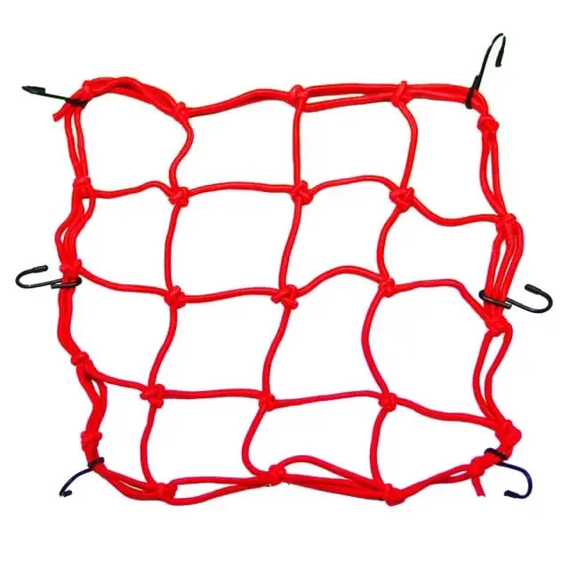 Jaring Mantel Helm Universal 30X30CM 6 Hook Bagasi Helmet Net Tali Pengikat Jaring Helm Barang Pengikat Ikat Helem Sepeda Barang Bagasi Outdoor
