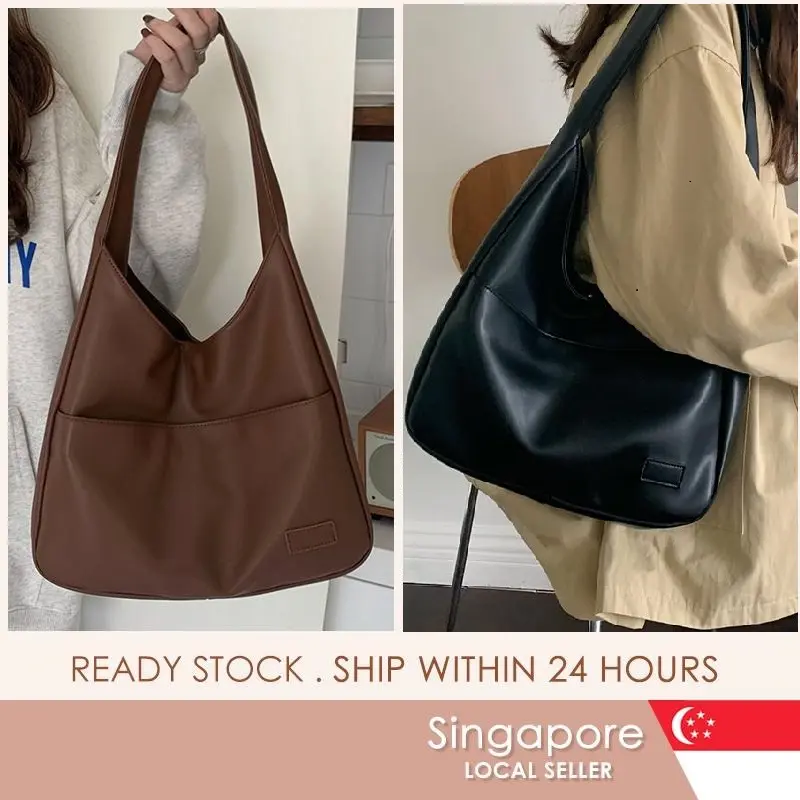 （Same day shipment）Large Capacity Bag for Women 2025 New Autumn and Winter Soft Leather Bucket Bag Commuter Tote College Students Shoulder Bag for Class canvas  bag tote  bag  women jolie  bag pu leather custom  tote  bag cuyana  tote