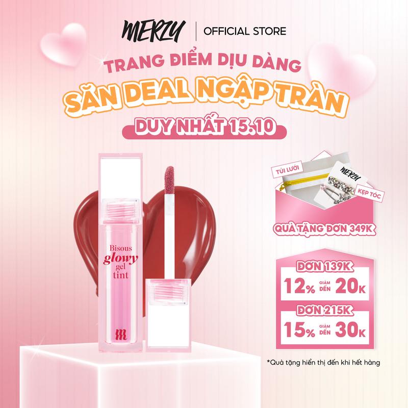 Son Bóng Pha Lê Merzy Bisous Glowy Gel Tint 4g