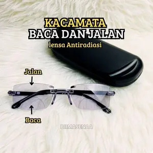 kacamata baca jauh dekat dua fungsi jauh dekat