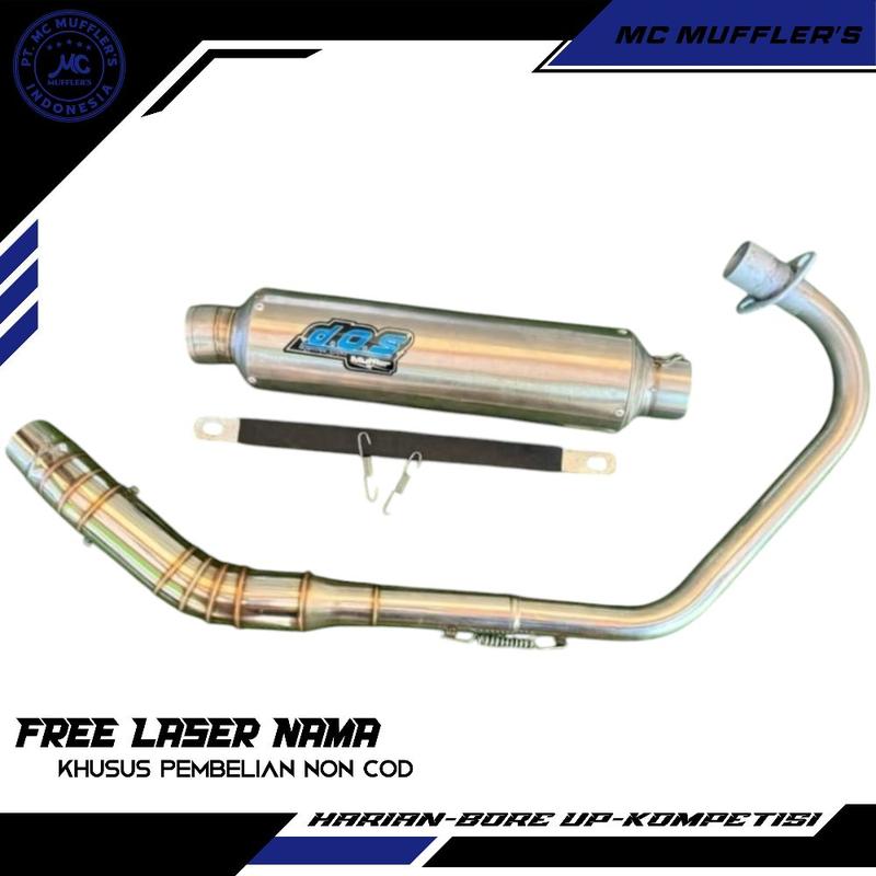Knalpot dos jenong untuk motor tiger/megapro/vixion/fu/mx135/mxking DLL racing jupiter z 1