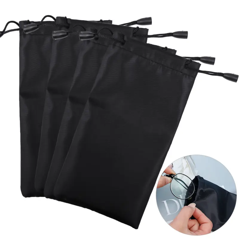 Túi Đựng Kính Sợi Nhỏ, Hộp Đựng Kính Râm Sợi Nhỏ, Túi Đựng Kính Râm Mềm Chất Lượng, Gói Làm Sạch Chống Bụi Di Động 6