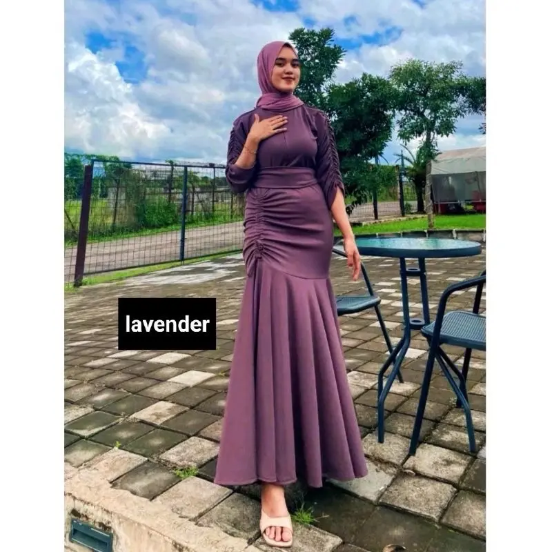 Dilla dress gamis duyung mermaid ciringkle airflow 6