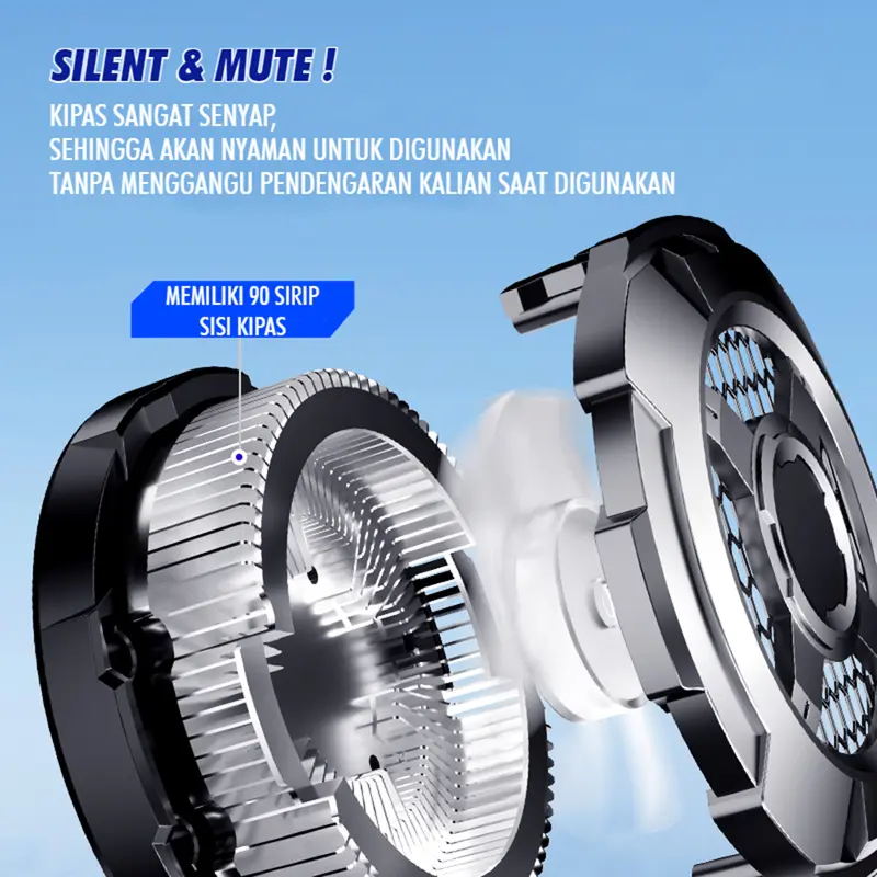 NEIKU NK01 Magnetic Funcooler RGB Fan Cooler Phone Cooler Radiator With Magnetic Sheet Kipas Led Angin 3