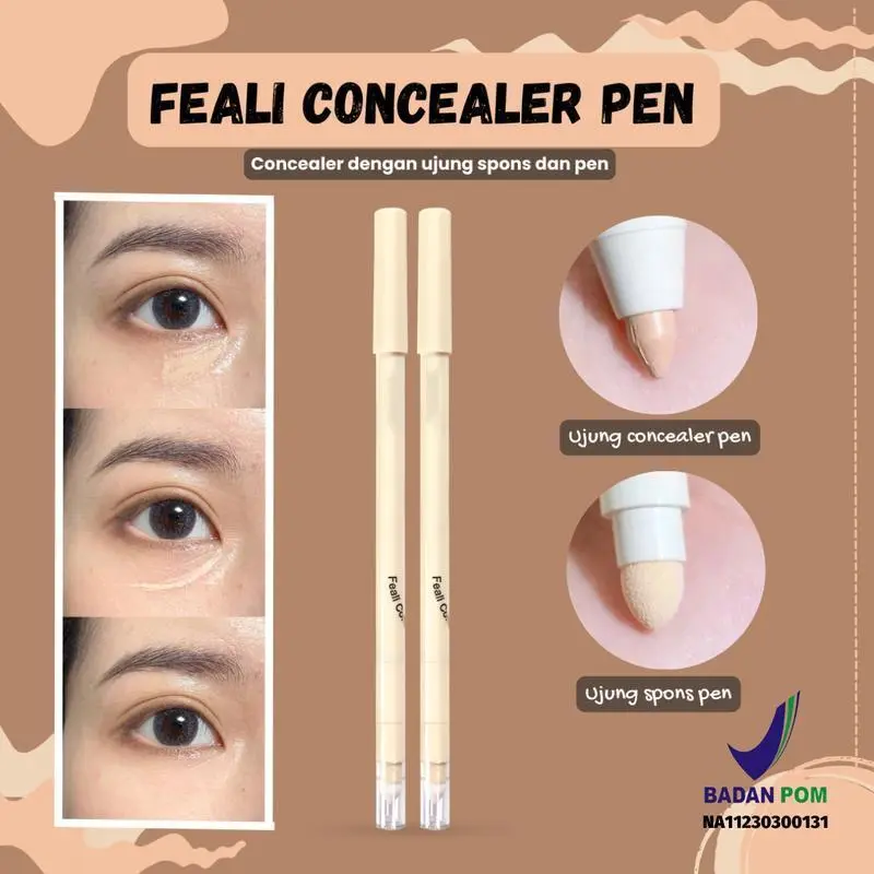 Pen Concealer, Pen Mata, Pen Tongkat, Liputan Penuh, Kalis Air, Pen Concealer Kecantikan, Bedak Asas Hitam, dengan Nombor BPOM