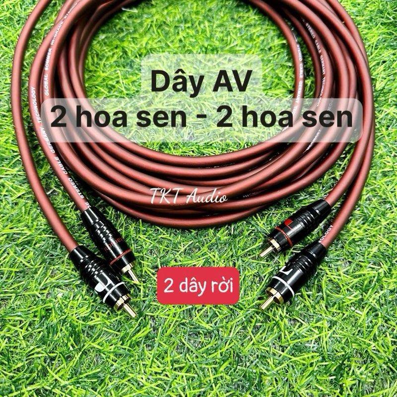  Dây AV 2 hoa sen ra 2 hoa sen  rca av  tốt Phụ Kiện âm thanh loa ampli mixer vang sub 
