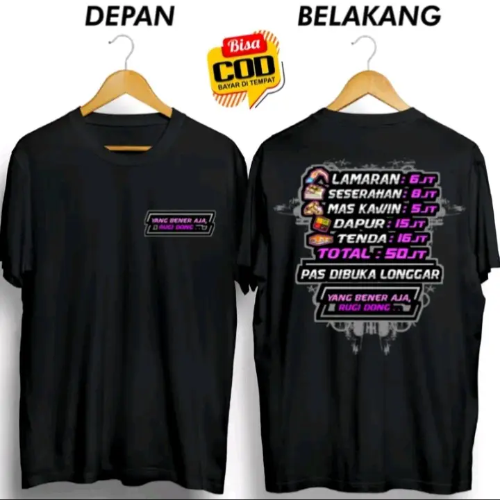 kaos yang bener aja rugi dong total 50jt pas di buka longgar