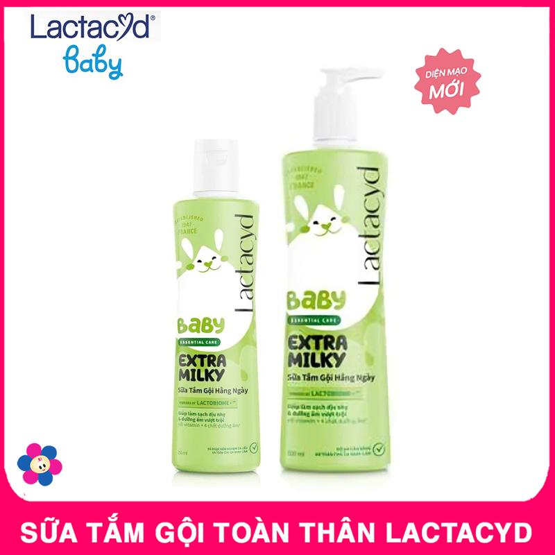  Sữa Tắm Gội Toàn Thân Lactacyd Milky Cho Bé Chai 250ml   500ml 