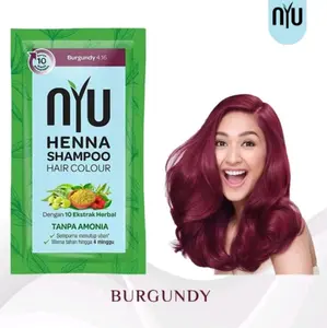 NYU Henna shampoo hair colour pewarna rambut saset