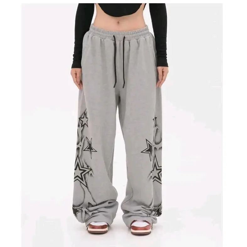 BAGGY STAR PANTS CELANA KULOT OVERSIZE Panjang celana skena Wanita Pria Lembut unisex 1