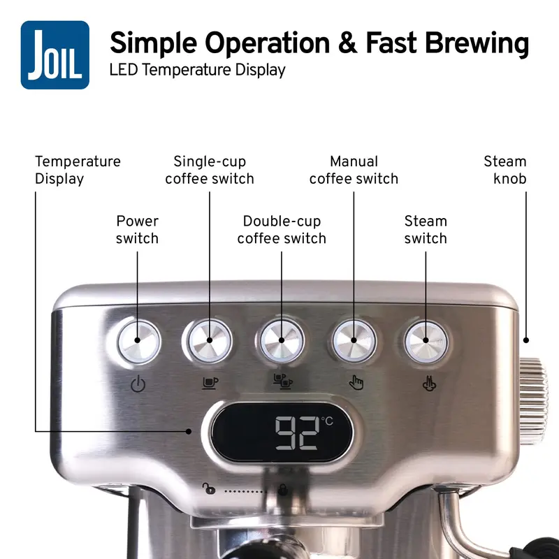 Joil Pressio Origin Espresso Machine Mesin Kopi Espresso Brewing Pressure 15 Bar - EP1 2