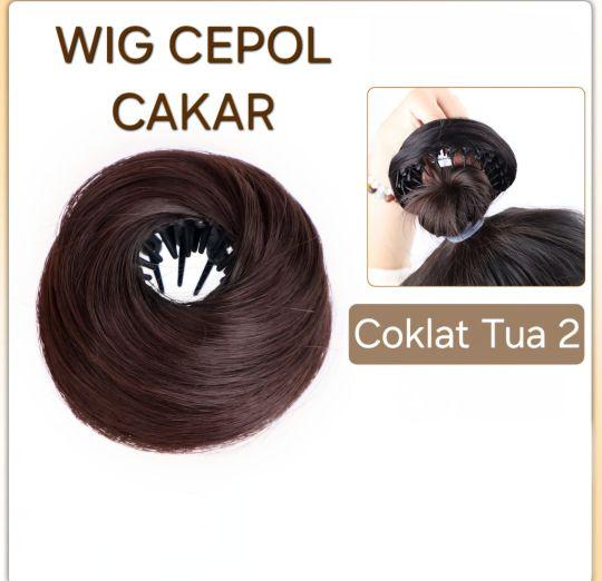 KONDE CEPOL INSTAN CAKRAM SANGGUL WIG MESSY BUN RAMBUT PALSU HAIR SINTETIS ANTISLIP SIRKAM JEPIT PREMIUM ANTI KILAP