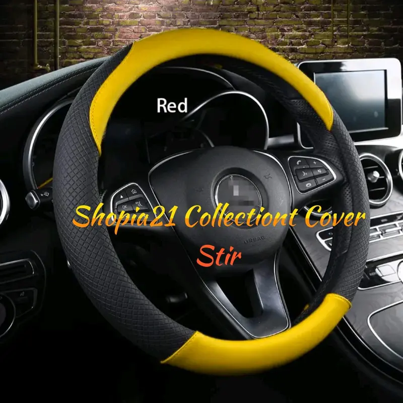 BISA COD - Sarung Stir Penutup Cover Tutup Pelindung Steer Stir Mobil Toyota Honda Mitsubishi Suzuki Nissan Daihatsu Alya Eternity Universal Murah dan Berkualitas Car Karet 1
