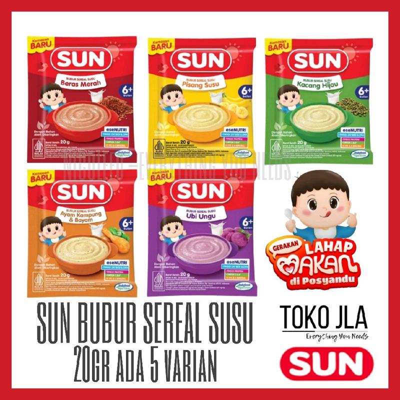 SUN Bubur Bayi 6+ Sachet 20gr bubur fortif 6 bulan 0