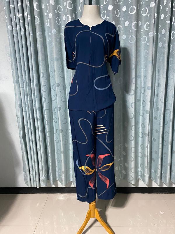 One Set Rayon Premium / Setelan Wanita Kekinian / Setelan Baju Tidur Lengan Pendek 4