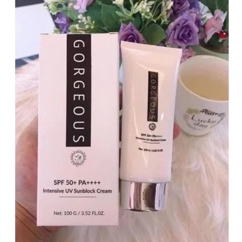 Kem Chống Nắng MÚI XÙ Ban Ngày GORGEOUS Chai Lớn 100g Nâng Tone PoShop