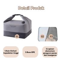 Gambar Tas Bekal Makanan /Cooler Bag /Lunch Bag  /Tas Bekal Anak Sekolah /Tas Jinjing Serbaguna Multifungsi - Black dari MISS DUAN Kota Administrasi Jakarta Utara 4 Tokopedia