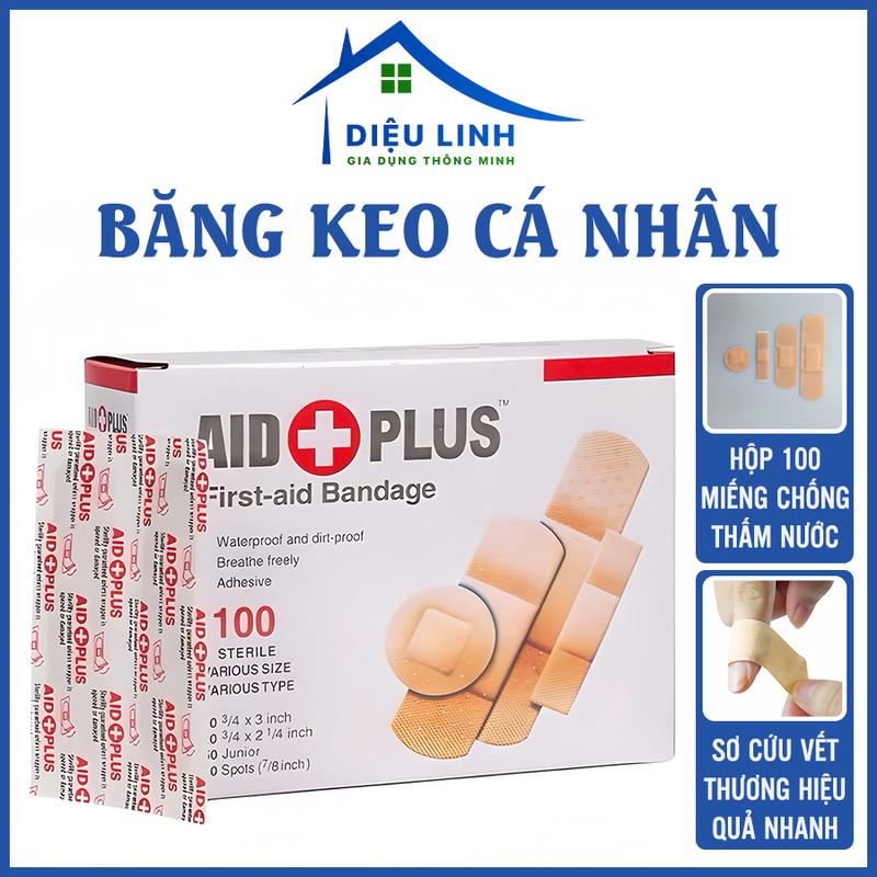 Băng Keo Cá Nhân Hộp 80 - 100 Cái Băng Gạc Y Tế, Băng Cá Nhân Tiệt Trùng Aid First Và Bandage dieulinhshop