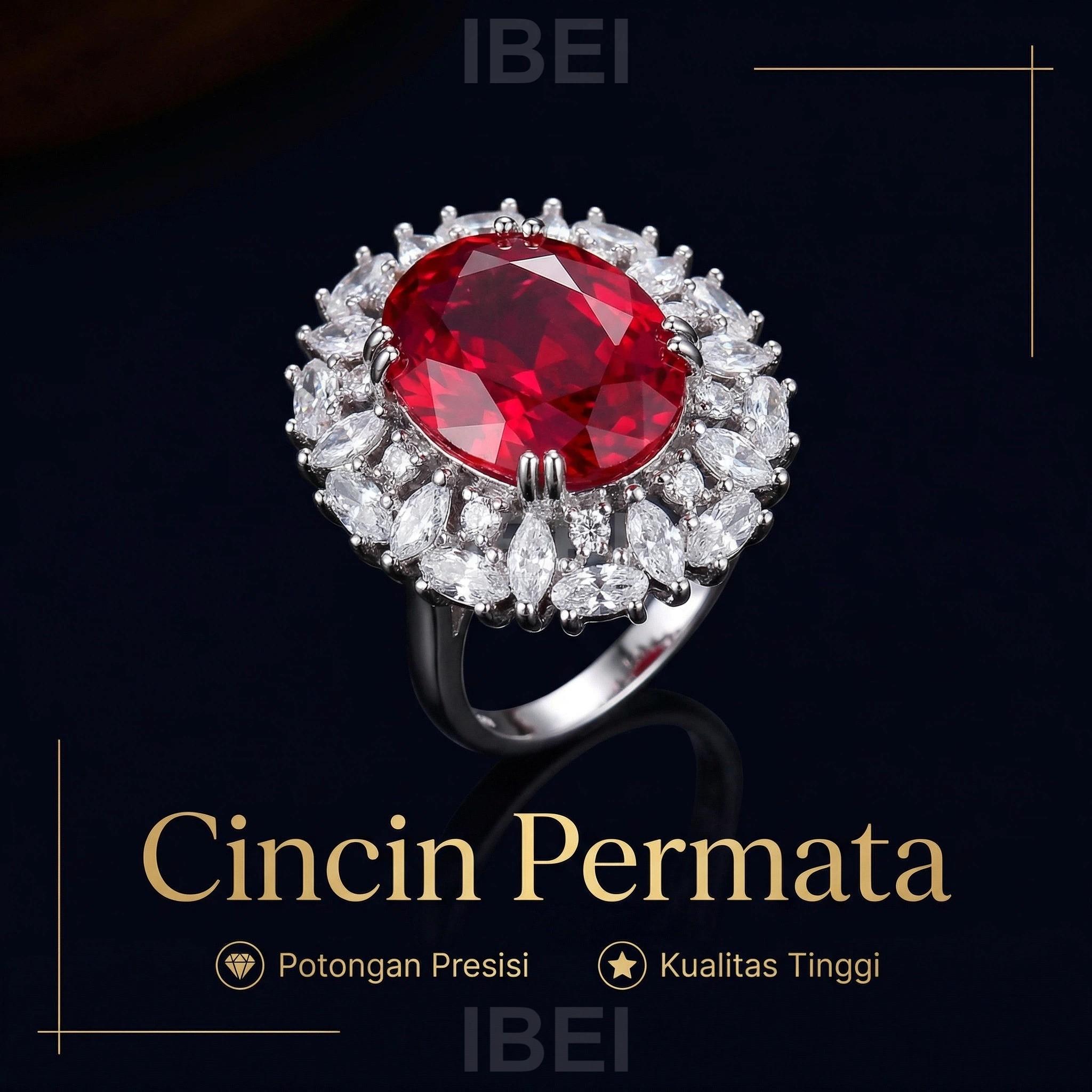 IS27R  Kalung liontin bergaya mewah, anting-anting zirkon dan rubi kelas atas, anting-anting bergaya vintage, dan cincin batu permata berwarna untuk wanita.