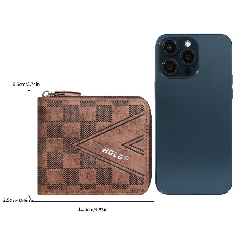 HOLO Dompet Pria Kulit Premium Dompet Cowok Keren Dompet Lipat Mini Leather Vintage 4 Slot