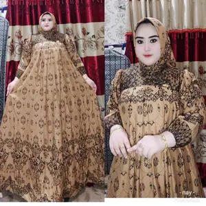 Gamis Muslim Cintya Set Hijab Rayon Kombi Tile