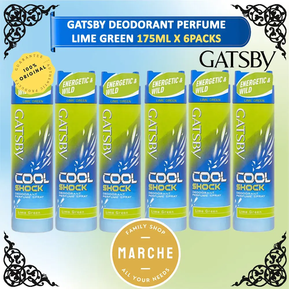 GATSBY Deodorant Perfume Spray Lime Green 175ml #Marche Family Shop# Body Care Pack