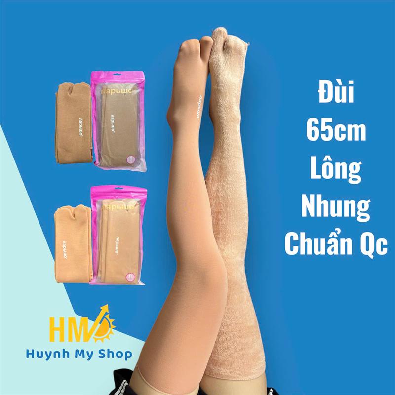 Vớ Đùi Lông Nhung Dài 65cm Ủ Kem Chống Nắng. Lông Siêu Dày.