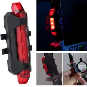 Lampu Sepeda LED USB – Warna Merah, Biru, Putih & RGB / Waterproof Rechargeable