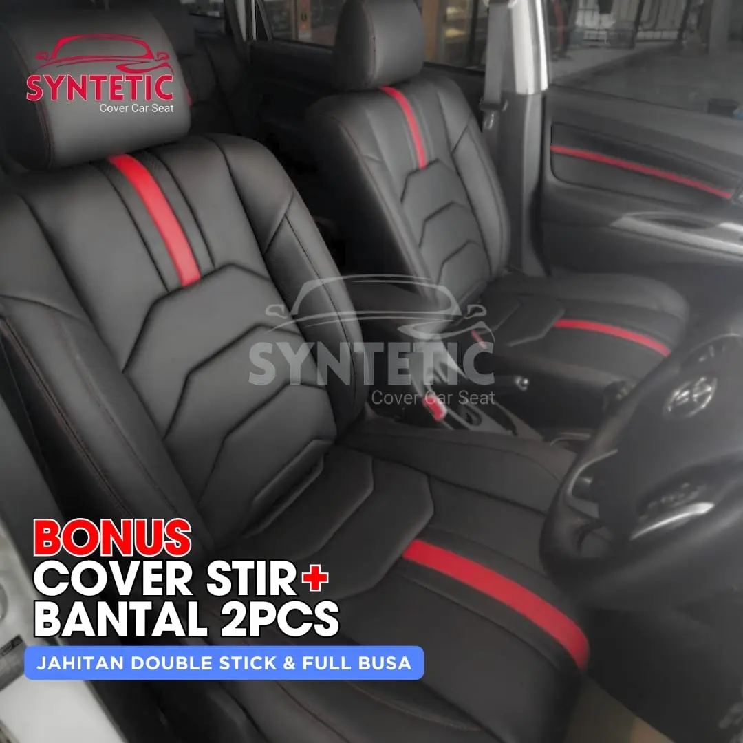 Sarung Jok Mobil Rush GR  Full Set 3 Baris dengan Bahan Kulit Sintesis Oscar Grade A