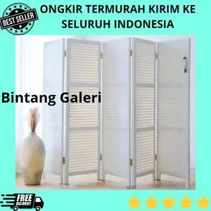 READY STOK Sketsel Pembatas Ruangan Rotan Sintetis Sekat Ruangan Minimalis Murah