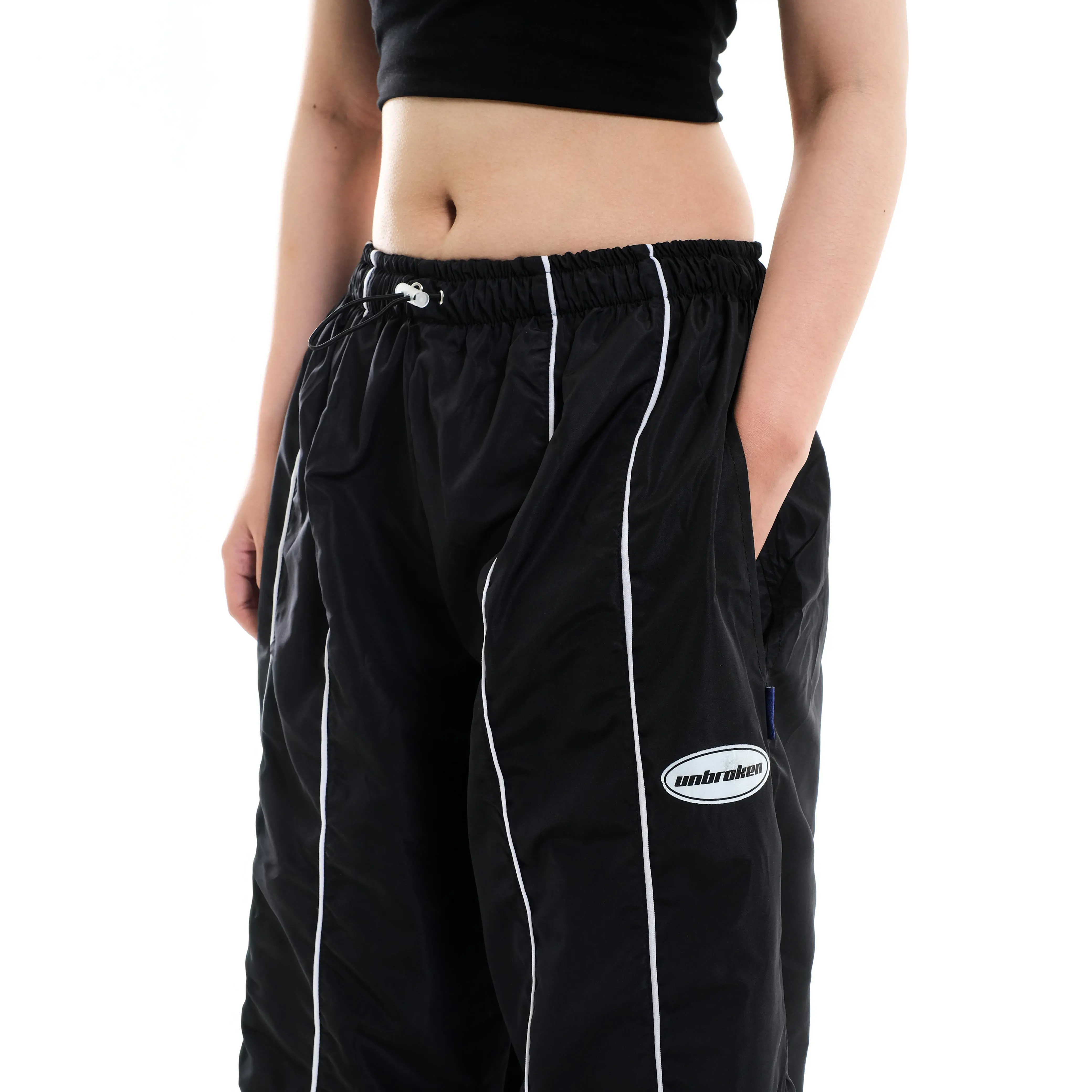 Unbroken Official  Baggy Pants | Upside | Loose | New Drop Casual  Pria Wanita outfit celana scena y2k lokal legged trousers panjang sweatpants  Hitam High