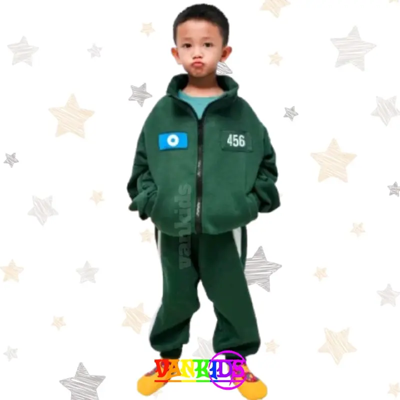 Stelan Jeket Squid Game Anak Peserta Squid Game Kostum 2