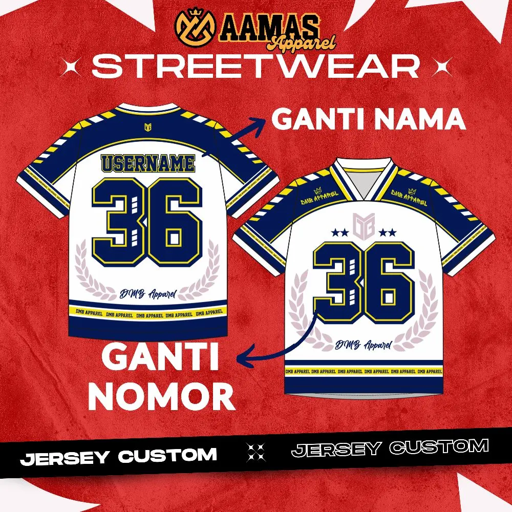 JERSEY STREETWEAR BOXY OVERSIZE CUSTOM NOMOR DAN NAMA