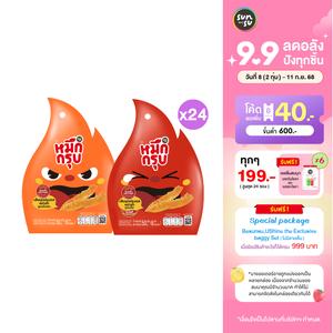 (แพ็ค 24 ซอง) Muek Groob หมึกกรุบ เส้นบุกปรุงรสหม่าล่า (เลือกรสชาติได้)