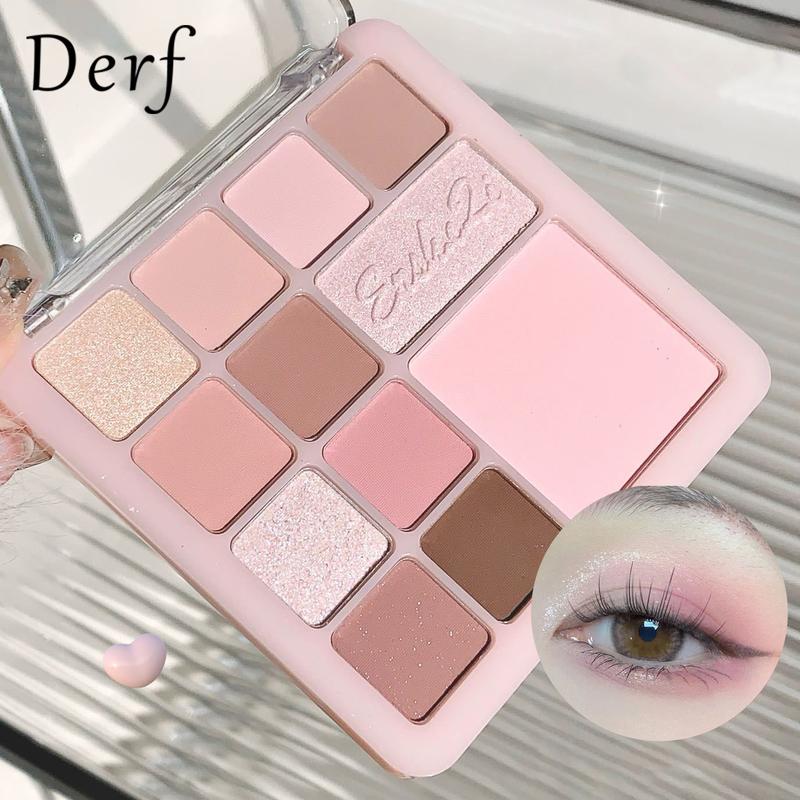 Bảng Phấn Mắt 12 Màu Màu Hồng Có Phấn Má Hồng Và Hiệu Ứng Lấp Lánh Lâu Trôi Hoàn Thiện Lì Và Lung Linh Mỹ Phẩm Trang Điểm
