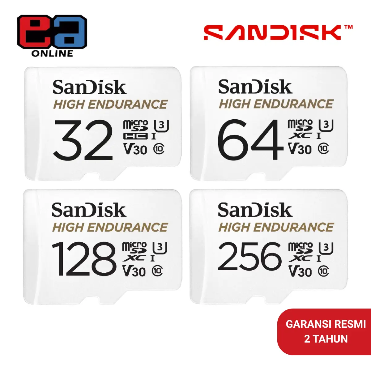 SanDisk Micro SD 32G / 64GB / 128GB / 256GB / 512GB  High Endurance Video Monitoring Otg Storage