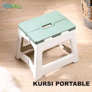 YESALL Kursi Lipat Portable Aesthetic Serbaguna - Foldable Chair Stool Tebal Multifungsi Praktis Berkemah Piknik Memancing BBQ Dewasa Dan Anak Anak DZ001 Camping Outdoor