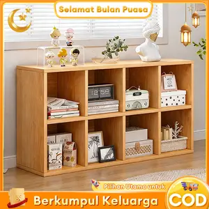 ALOVE Rak Serbaguna Lantai Ruang Tamu Lemari Kayu Rak Buku Penyimpanan Minimalis Kualitas Terjamin 5 Tahun