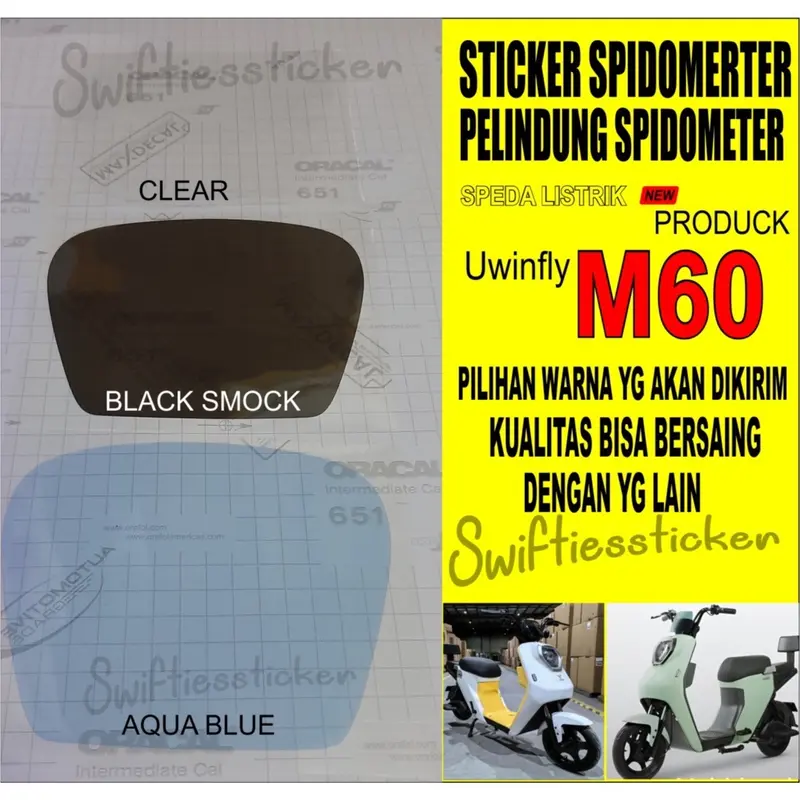 Stiker Anti Gores Sepeda Listrik UWINFLY M60, Hemat Energi, Outdoor 4