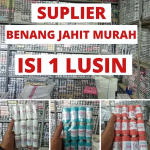 BENANG JAHIT ISI 1 LUSINPANJANG 400-500 YARD |BENANG JAHIT MURAH Warna Kumplit